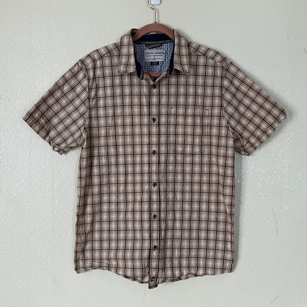 Cody James Plaid Button Down Shirt, XL
